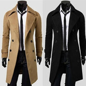 Manuel - Windproof trenchcoat jacket with two rows of buttons