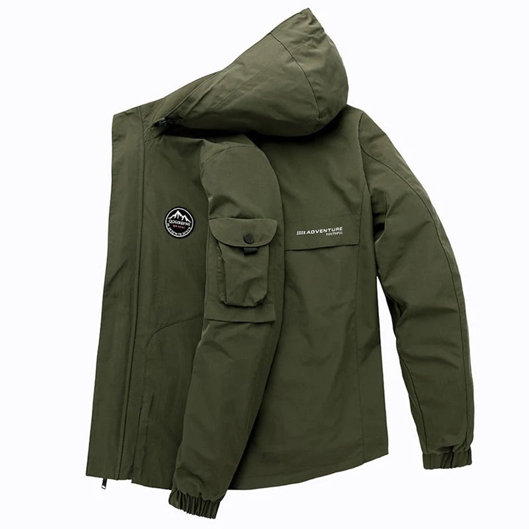 Bruce - Men's waterproof hooded bomber jacket