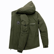 Bruce - Men's waterproof hooded bomber jacket