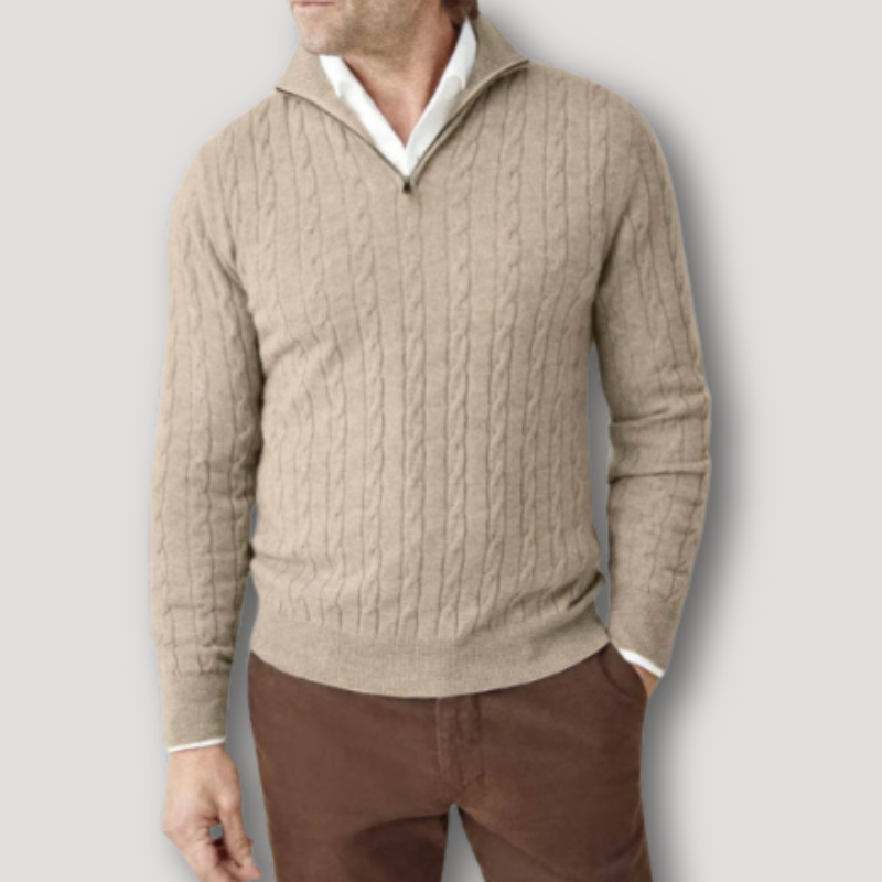 Saul - Italian Cashmere Zip-Up Sweater for Men