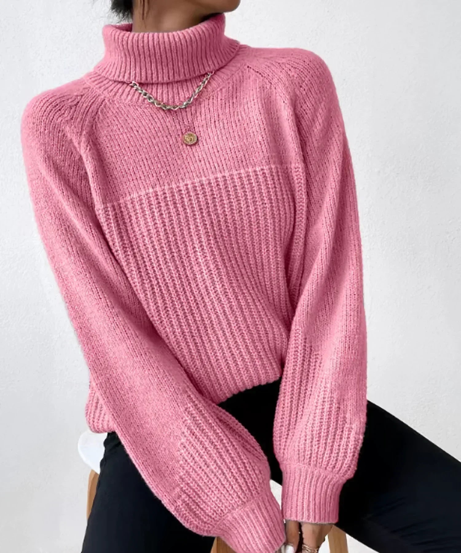 Kennedi - Warm Knitted Turtleneck Sweater for Women