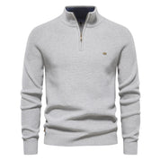 Waylon - Men's knitted sweater with zipped collar