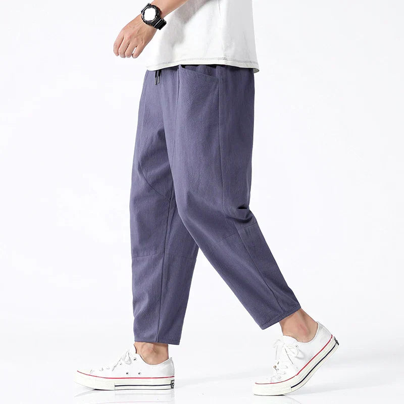 Arlo - Plain linen pants