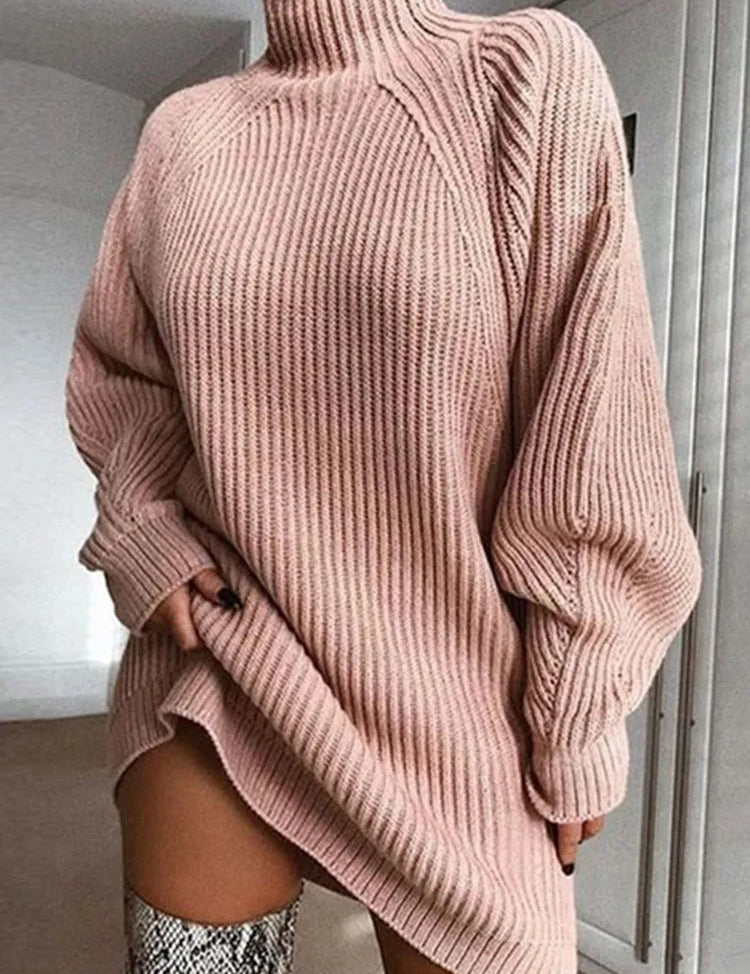 Evelien - Comfy Turtleneck Dress