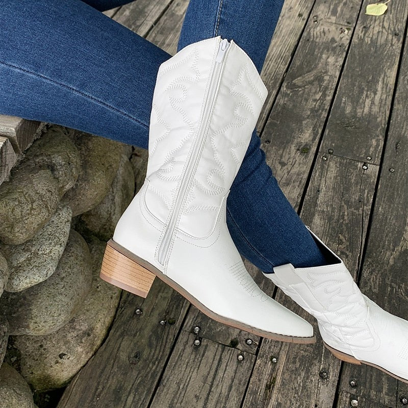 Nancy - Ladies Retro Cowboy Boots