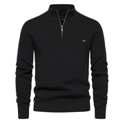 Waylon - Men's knitted sweater with zipped collar