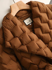 Winona - A stylish down jacket with a belt