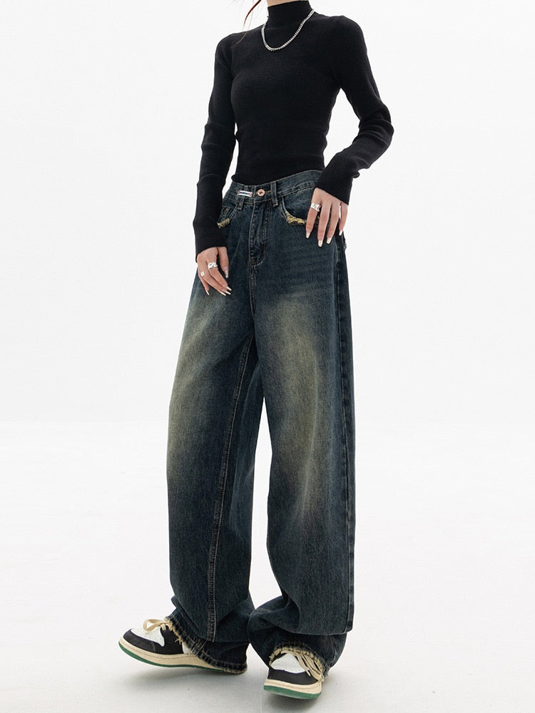 Nienke - Women's Vintage Wide Leg Jeans