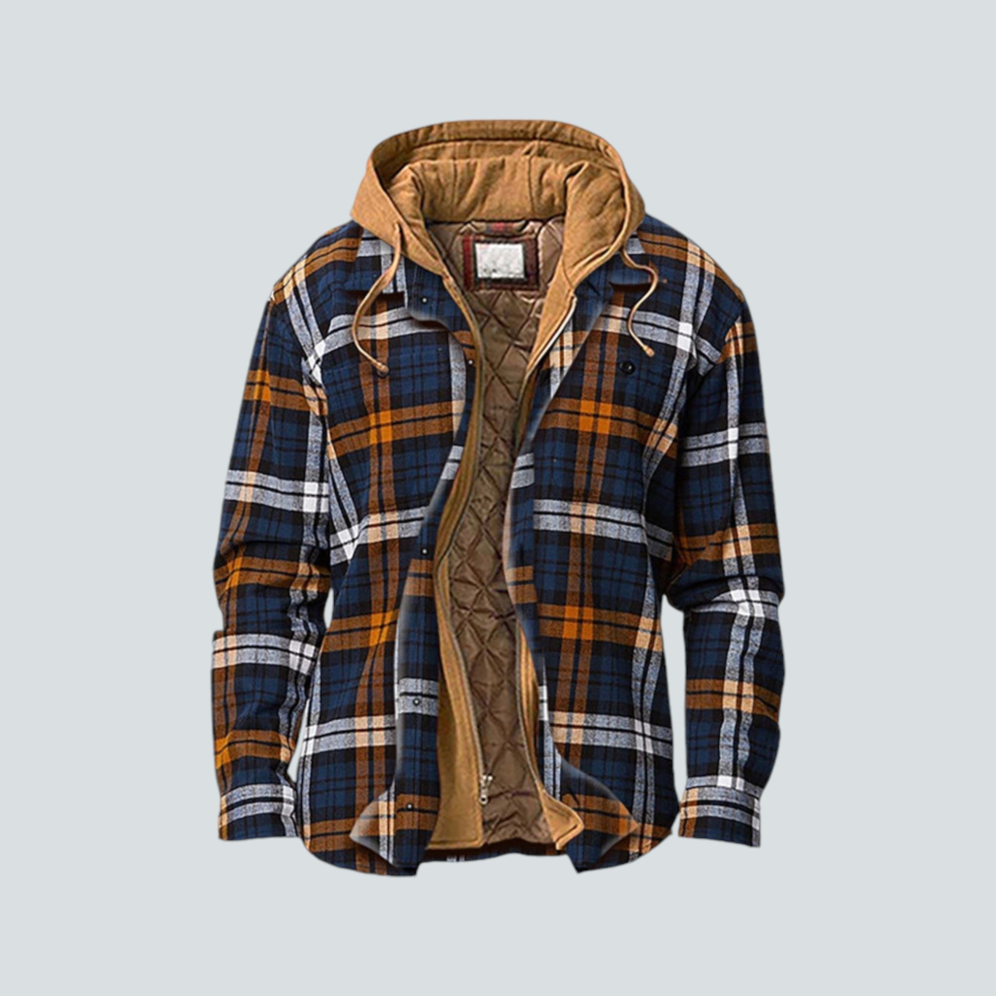 Hendrix - Stylish HoodedPlaid Jacket