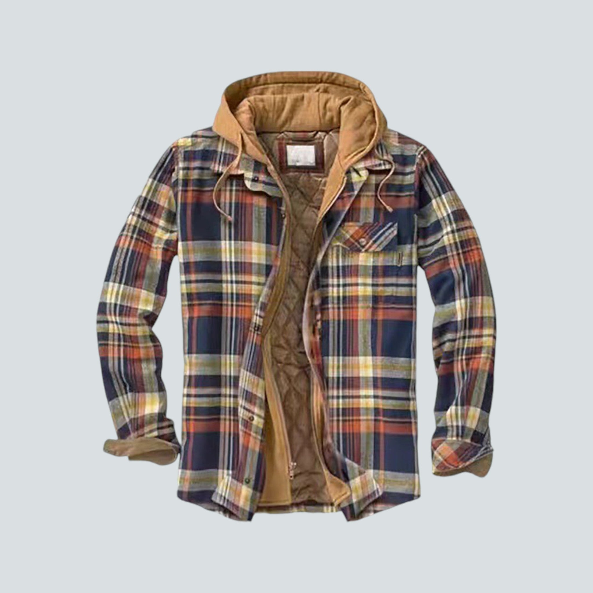 Hendrix - Stylish HoodedPlaid Jacket