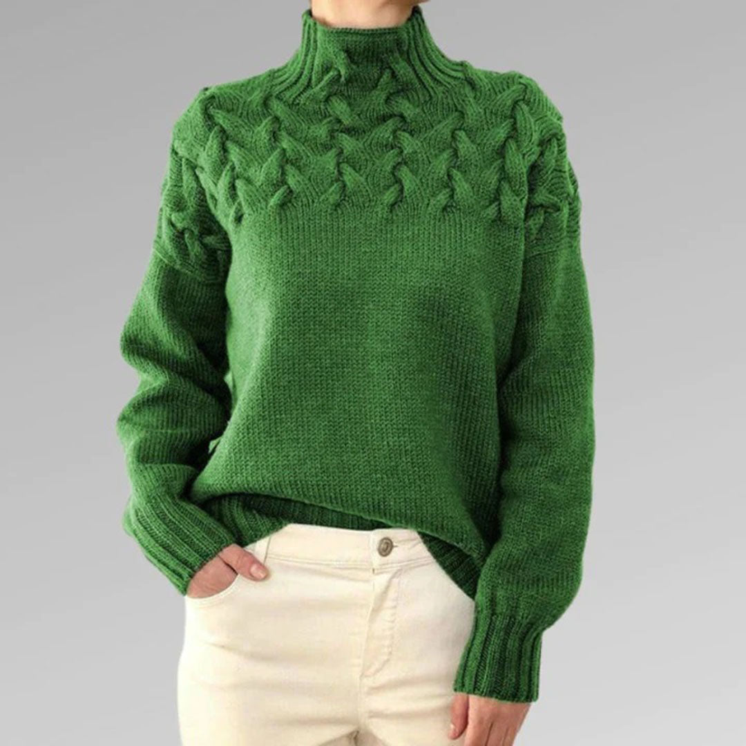 Wendy -  Knitted turtleneck sweater for women