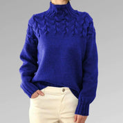 Wendy -  Knitted turtleneck sweater for women