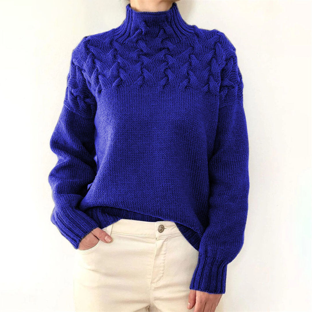 Wendy -  Knitted turtleneck sweater for women