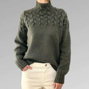 Wendy -  Knitted turtleneck sweater for women