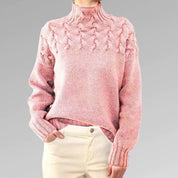 Wendy -  Knitted turtleneck sweater for women