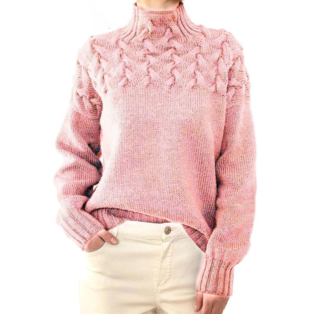 Wendy -  Knitted turtleneck sweater for women