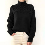 Wendy -  Knitted turtleneck sweater for women