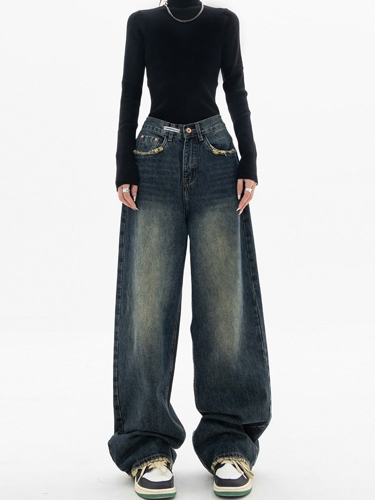 Nienke - Women's Vintage Wide Leg Jeans