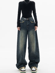 Nienke - Women's Vintage Wide Leg Jeans