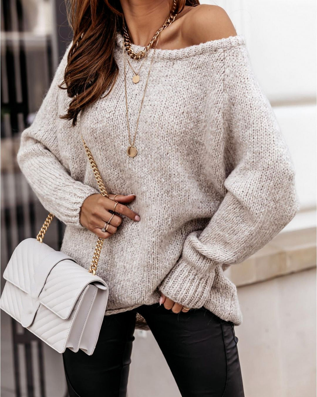 Michaela - Knitted Oversized Winter Sweater