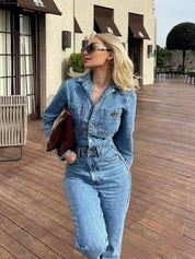 Selah - Women's denim jumpsuit