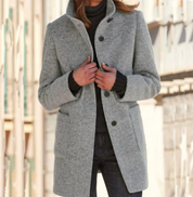 Dahlia -  Stylish & elegant button-down coat