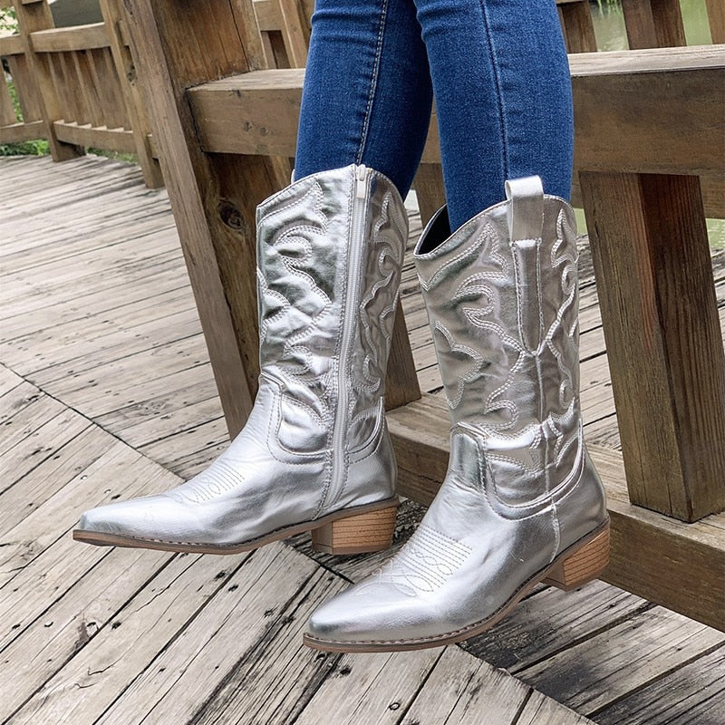 Nancy - Ladies Retro Cowboy Boots