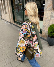 Nina - Women's Floral Print Lined Jacket