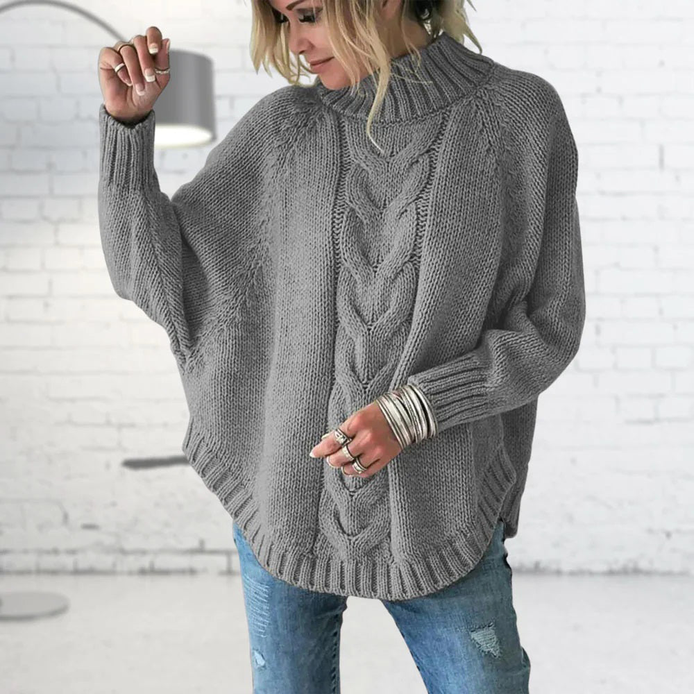 Maxine - Ladies' s long thick knit sweater