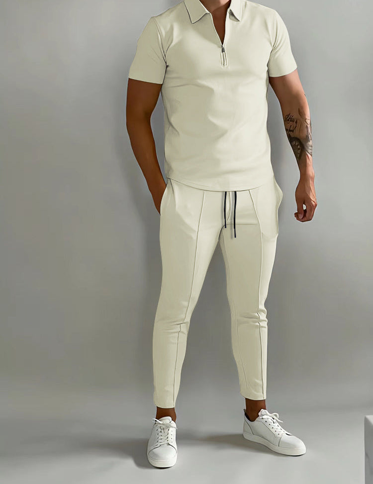 Mason - A stylish two-piece men's jogging suit and polo shirt