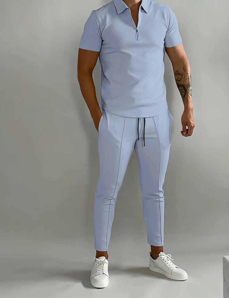 Mason - A stylish two-piece men's jogging suit and polo shirt