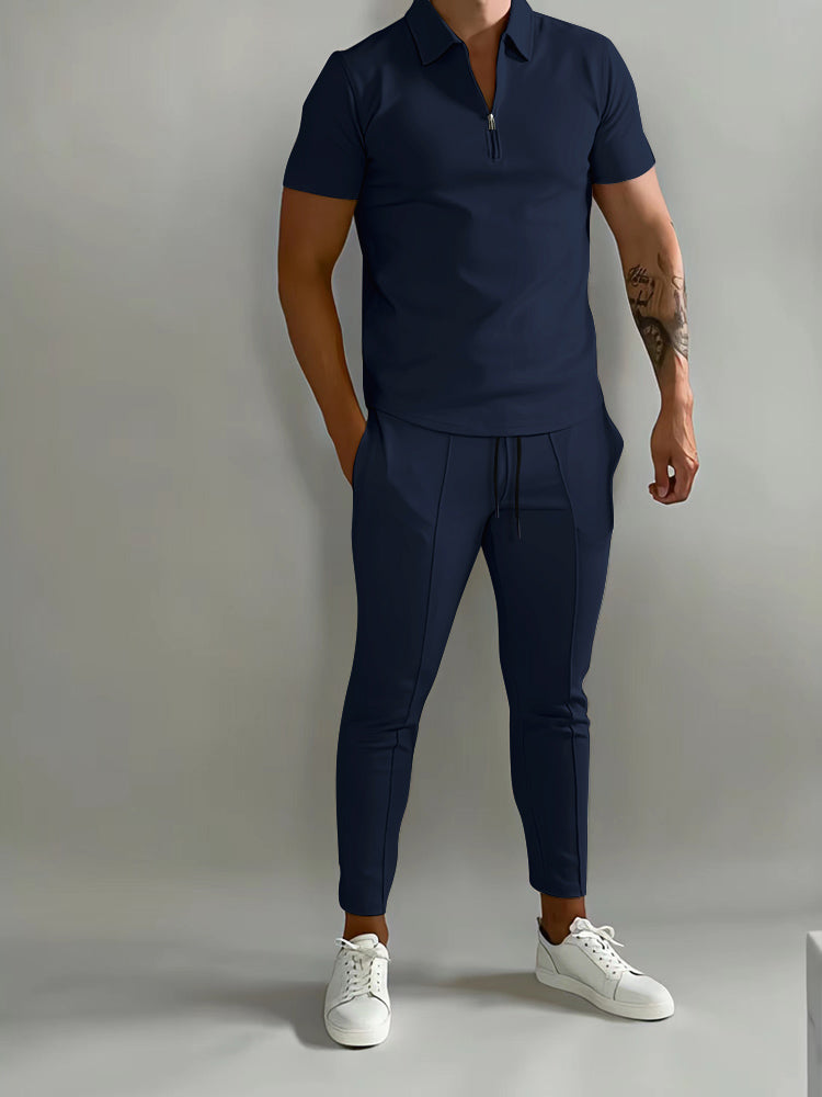 Mason - A stylish two-piece men's jogging suit and polo shirt