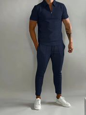 Mason - A stylish two-piece men's jogging suit and polo shirt