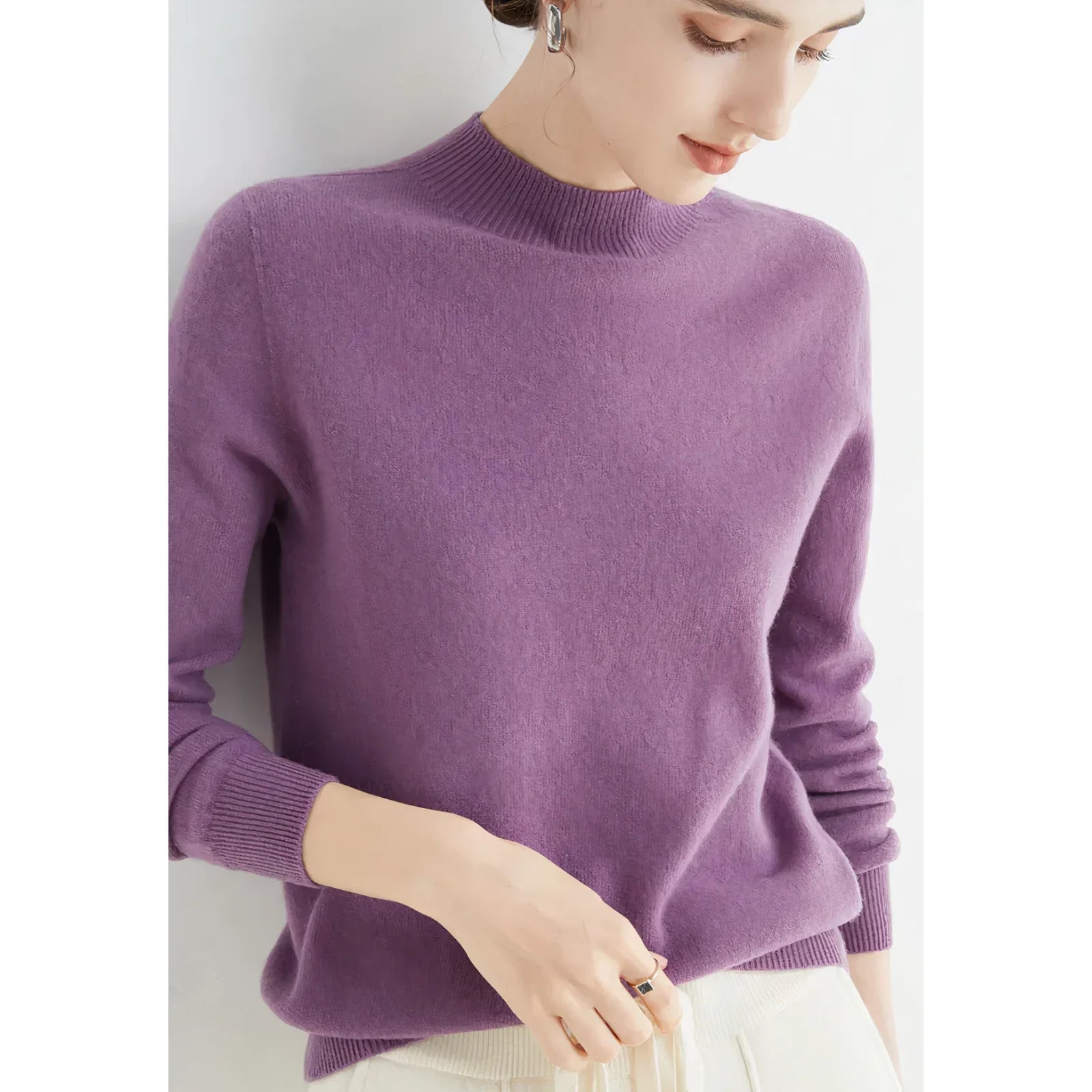 Jeremy - Cashmere knit sweater for women