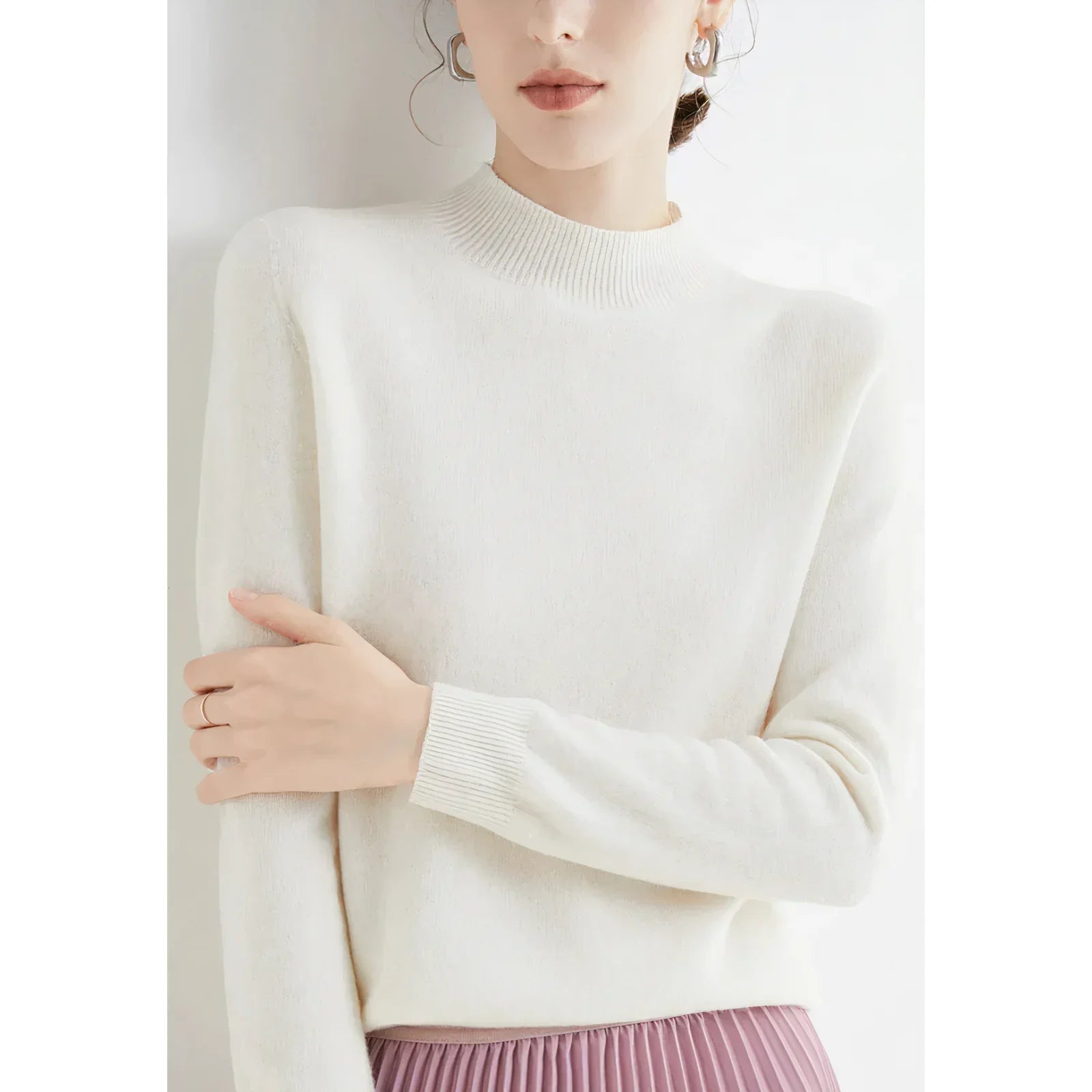 Jeremy - Cashmere knit sweater for women