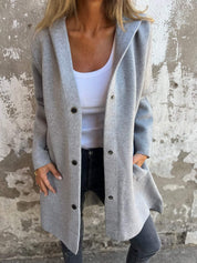 Valentina - Casual single-breasted hooded blazer