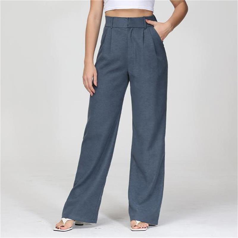 Alexa - Wide-leg palazzo pants with a high waist