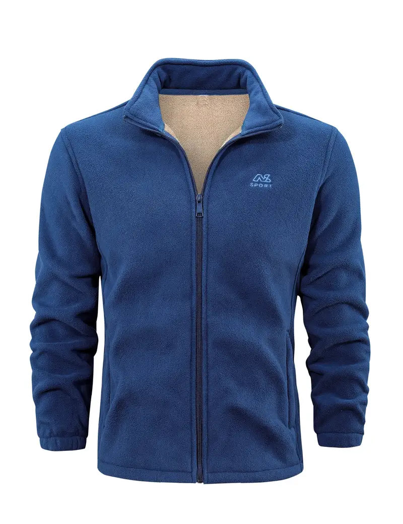 Merijn - Men's Warm Zip-Up Jacket with Stand-Up Collar for Fall and Winter