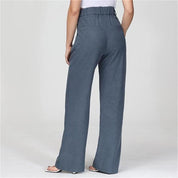 Alexa - Wide-leg palazzo pants with a high waist