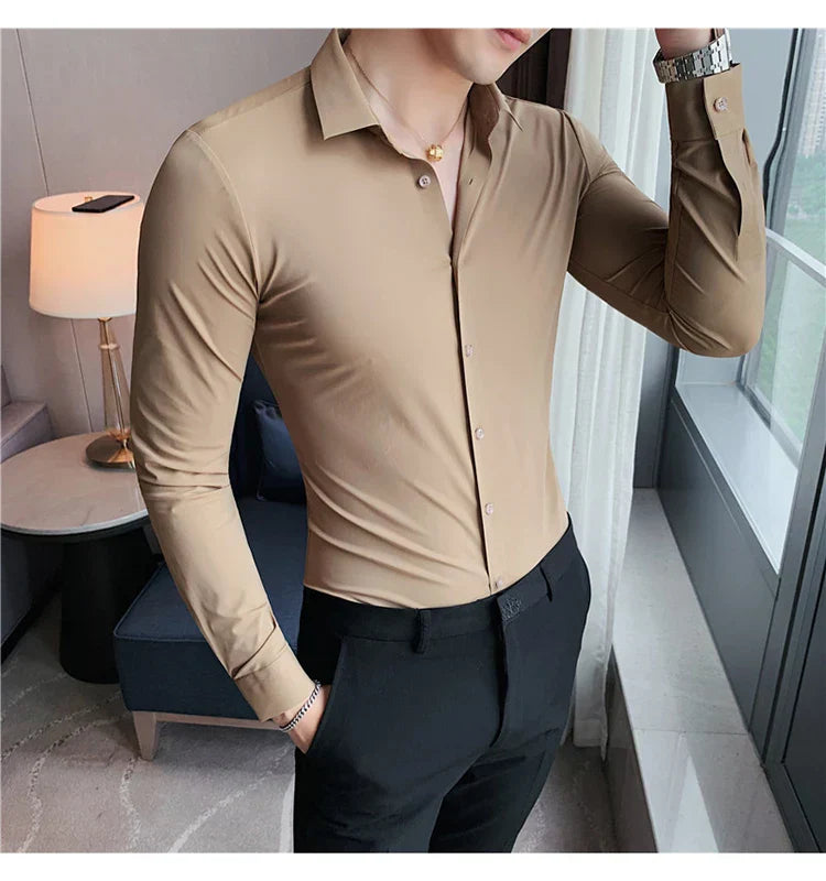 Nathan - Men's seamless elastic shirt