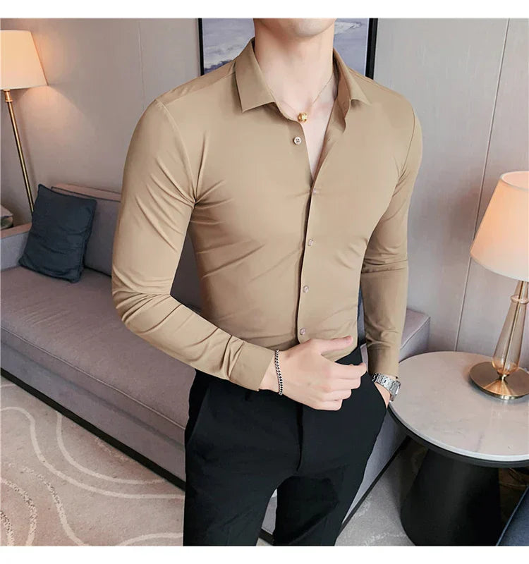 Nathan - Men's seamless elastic shirt