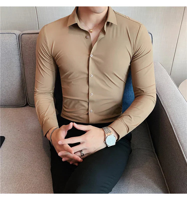 Nathan - Men's seamless elastic shirt