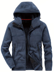 Roel - Men's Double-side Plush Warm Hooded Jacket