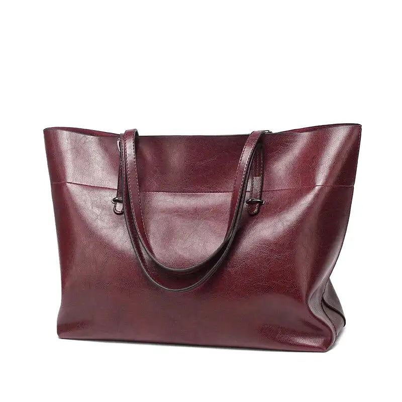 Aaliyah - Smooth leather racing handbag