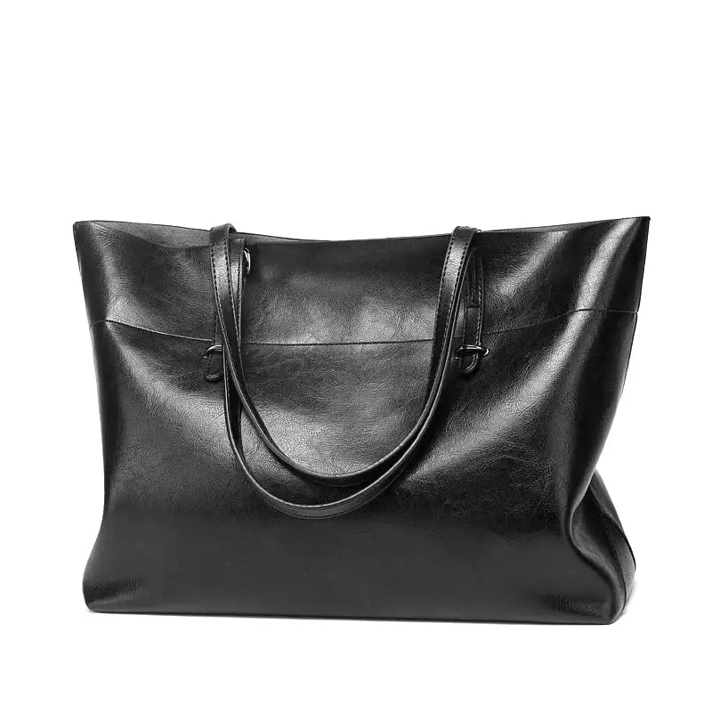 Aaliyah - Smooth leather racing handbag