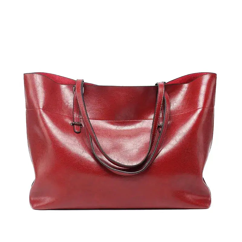 Aaliyah - Smooth leather racing handbag