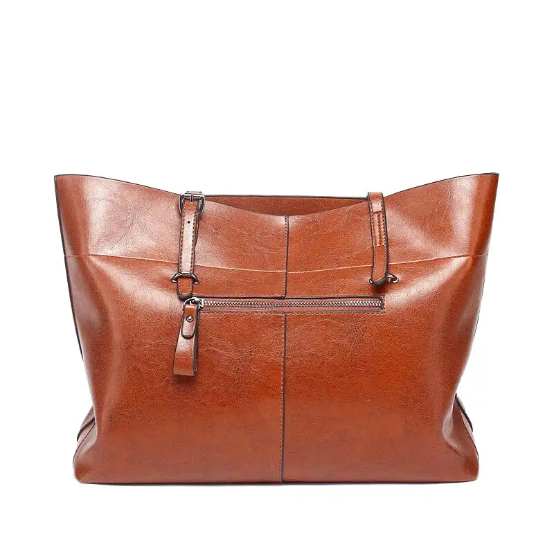 Aaliyah - Smooth leather racing handbag