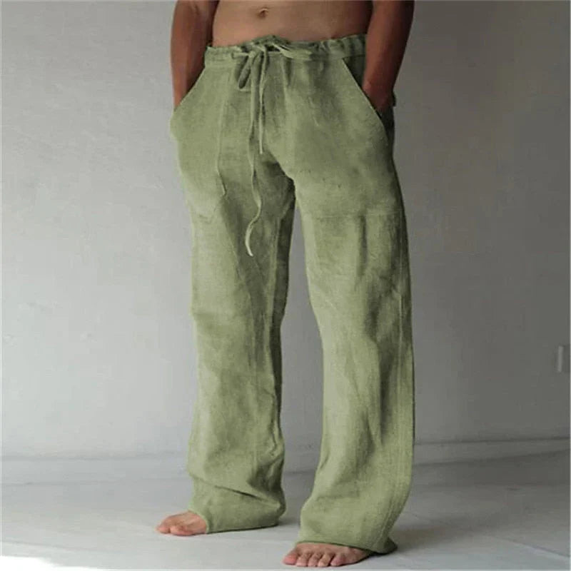 Lane - Men's baggy linen trousers