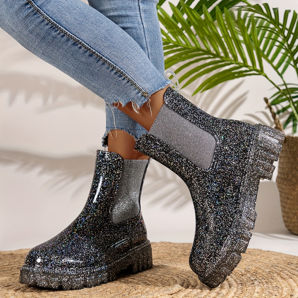 Valery - High Heel Rain Boots