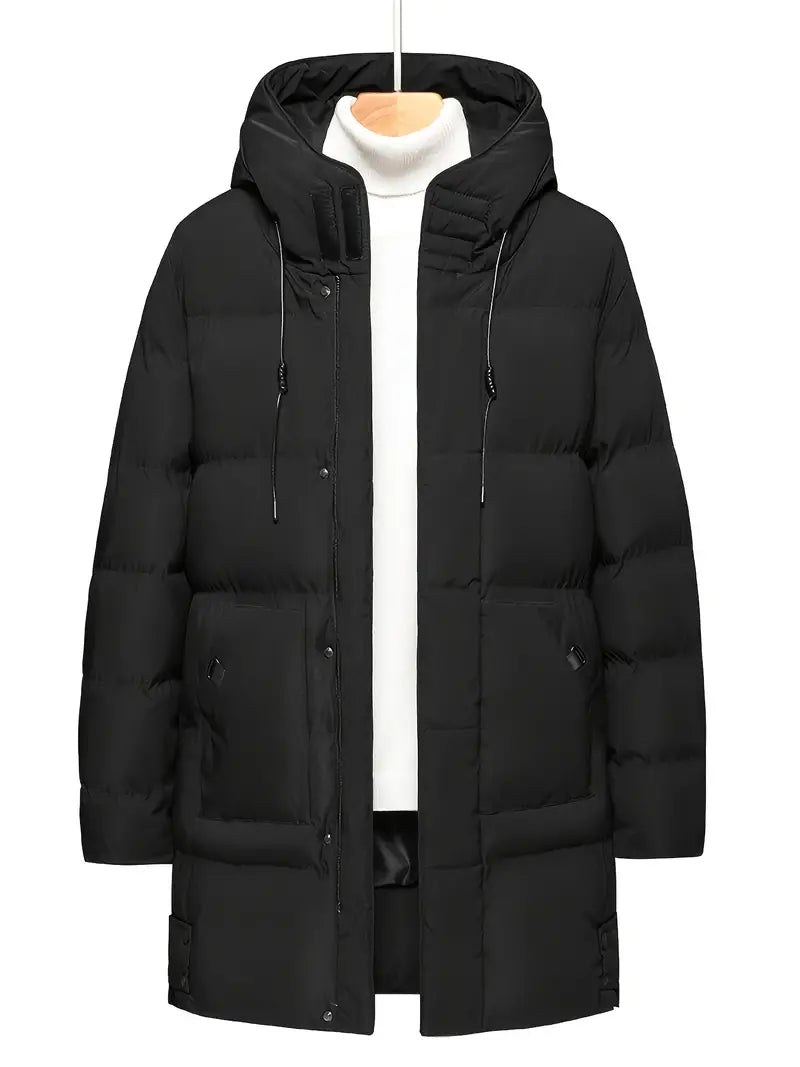 Caspar - Warm Hooded Mid-length Jacket